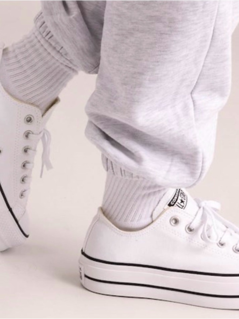 Womens Converse Chuck Taylor All Star Lift Low-Top Sneaker - White - Picture 8 of 9